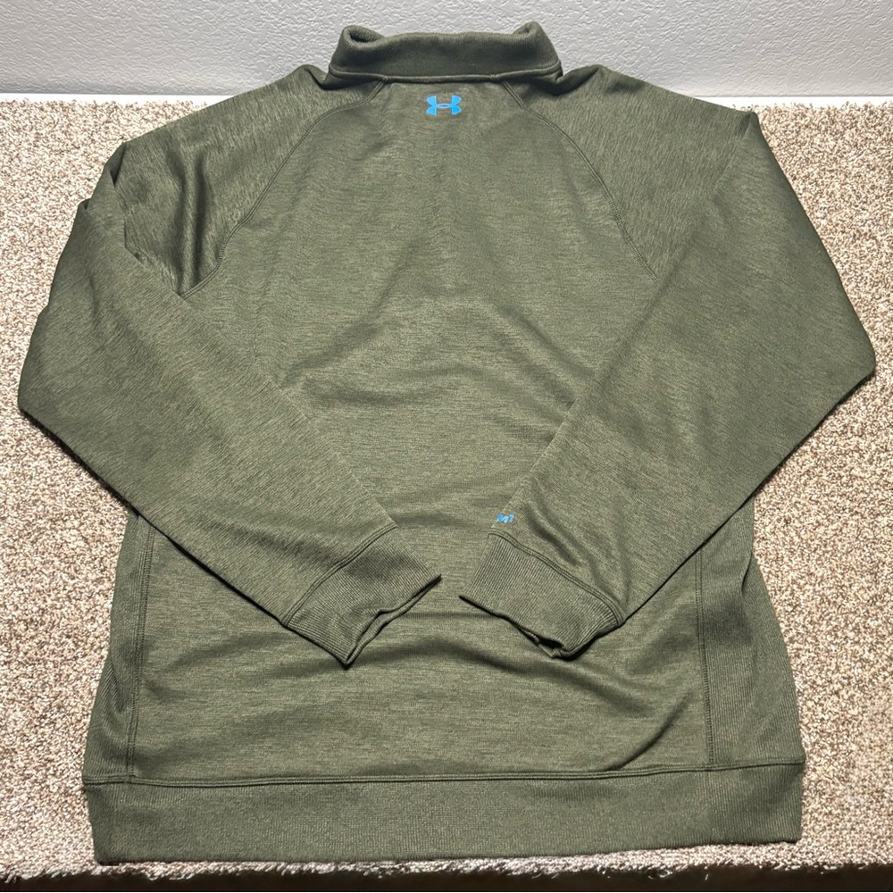 Under Armour Men’s 2XL Coldgear Storm Green Half-Zip Pullover - Picture 11 of 12